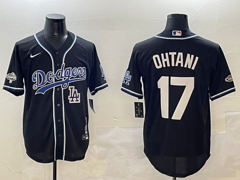 Men Los Angeles Dodgers #17 Ohtani Black Fashion Game 2025 Nike MLB Jersey style 3069->los angeles dodgers->MLB Jersey